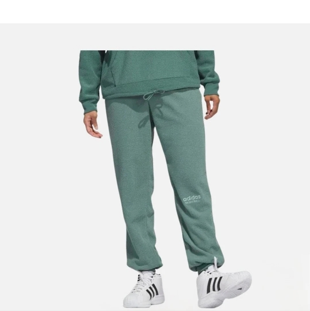 Adidas Womens XL Select Basketball Logo Jogger Sweatpants Pants Green HZ9916 NWT